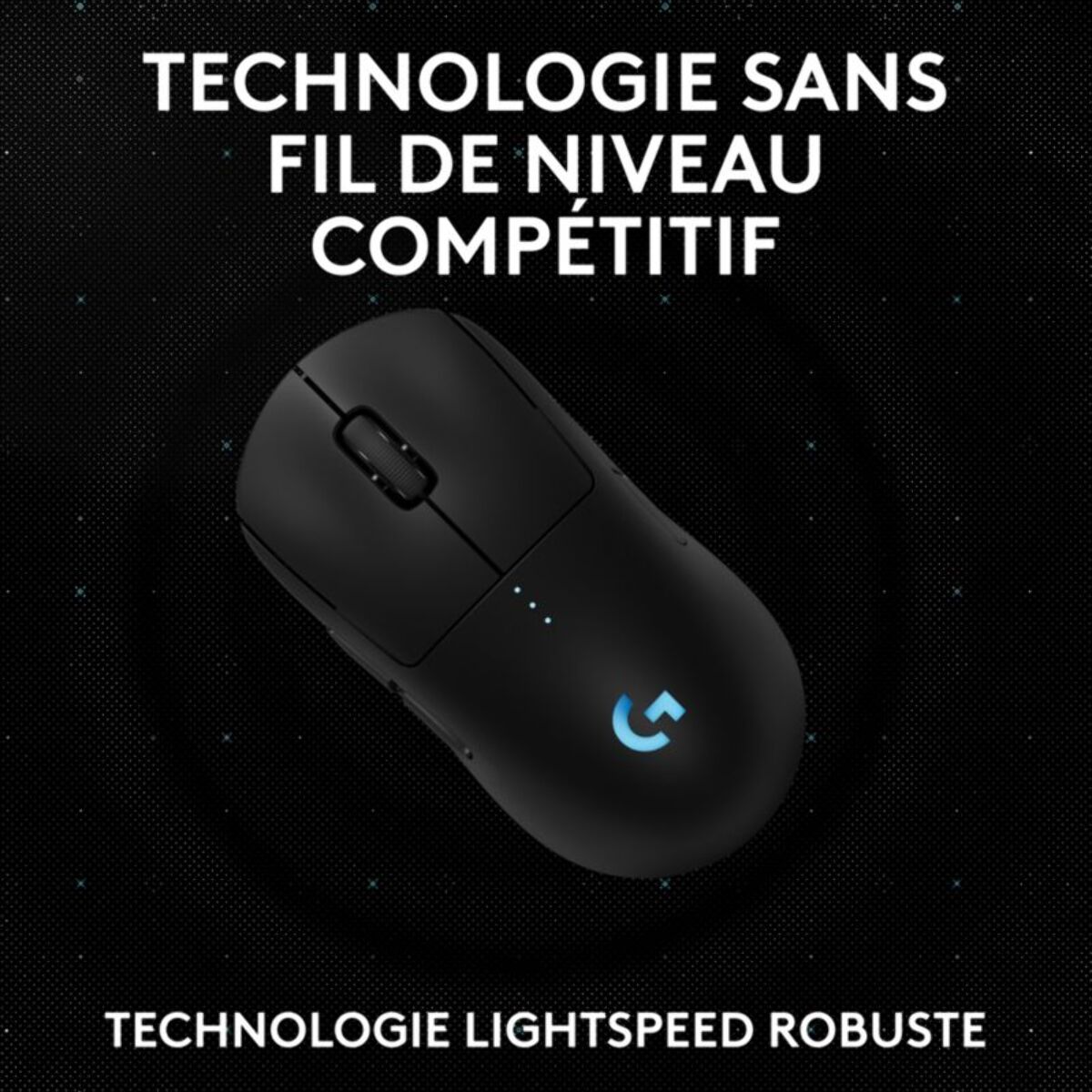 Souris Gamer Sans Fil LOGITECH Souris Gamer Sans Fil LOGITECH Pro 2 Lightspeed noir + Pochette + Dongle 8K Hz