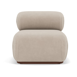 Penelope - module d'assise sans accoudoirs en velours texturé - Beige