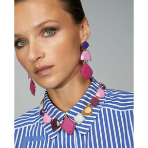 Choker con pezzi geometrici in vari colori