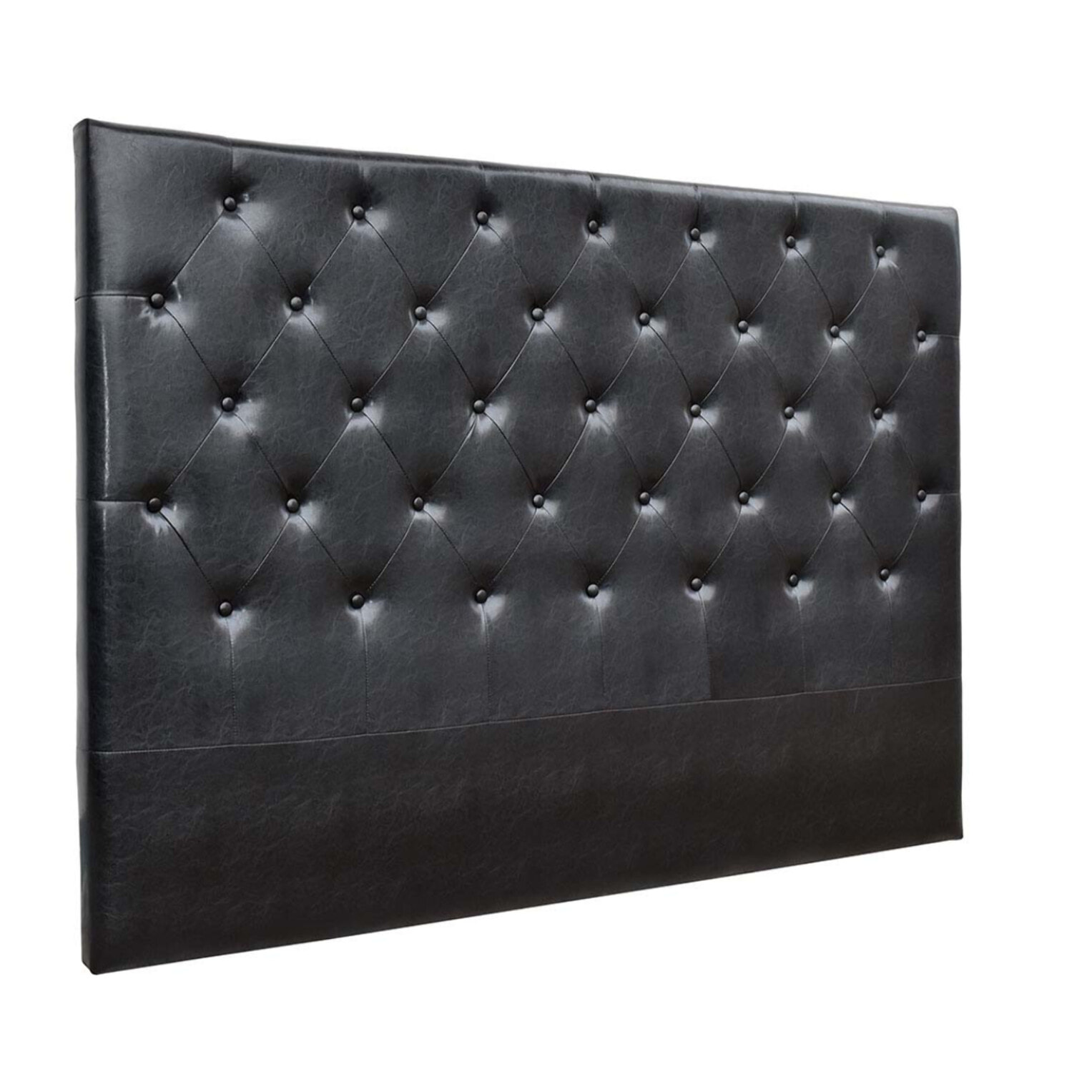 Tête de lit capitonnée "Déco" - 169 cm - Noir - En PVC