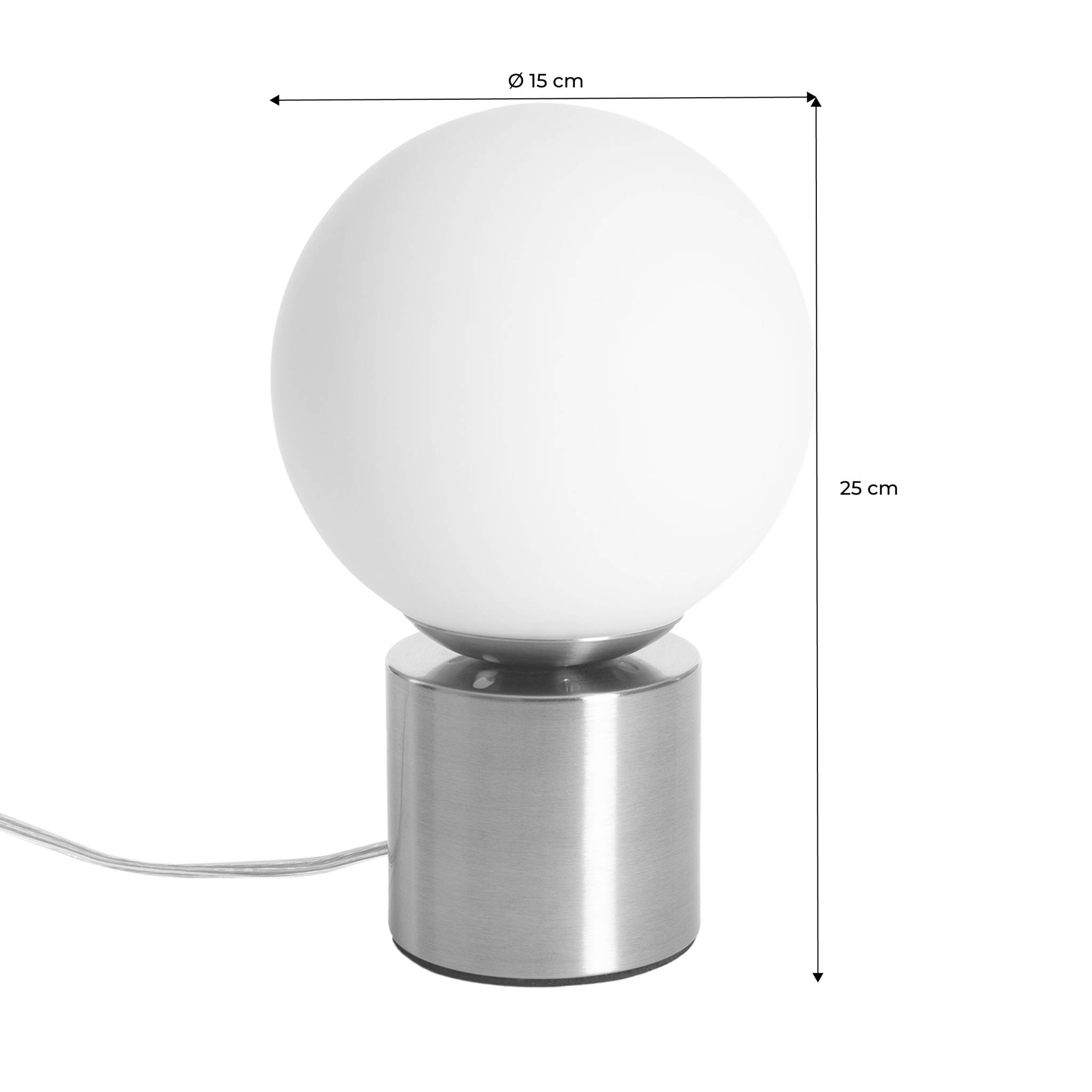 Lampe de table intérieur métal et verre Nino or H 25cm