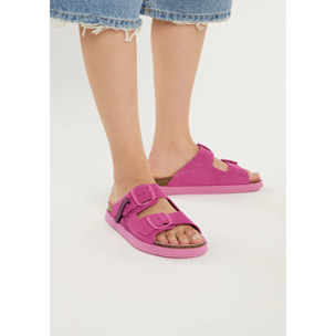 Sandalias Vibe Mujer Cierre Hebilla Color Rosa