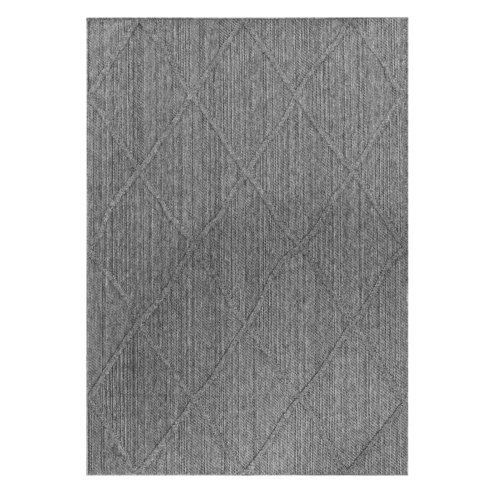 PATARA - Tapis intérieur/extérieur motif berbère gris - PAT4952GRI