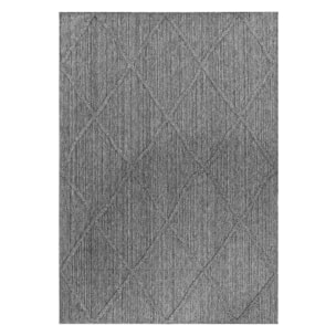 PATARA - Tapis intérieur/extérieur motif berbère gris - PAT4952GRI