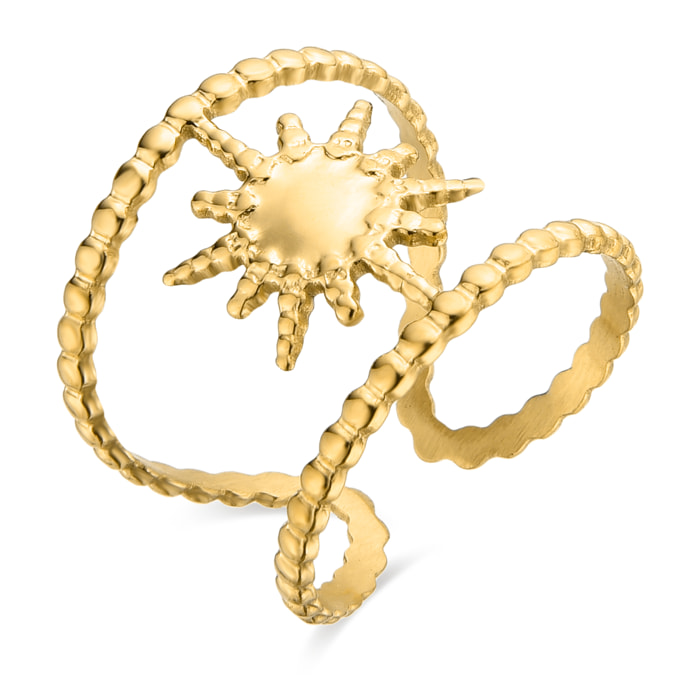 Anillo acabado en oro amarillo de 18K
