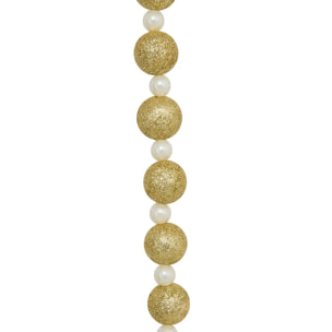 GDN PLF BOULES PERLES OR 180CM