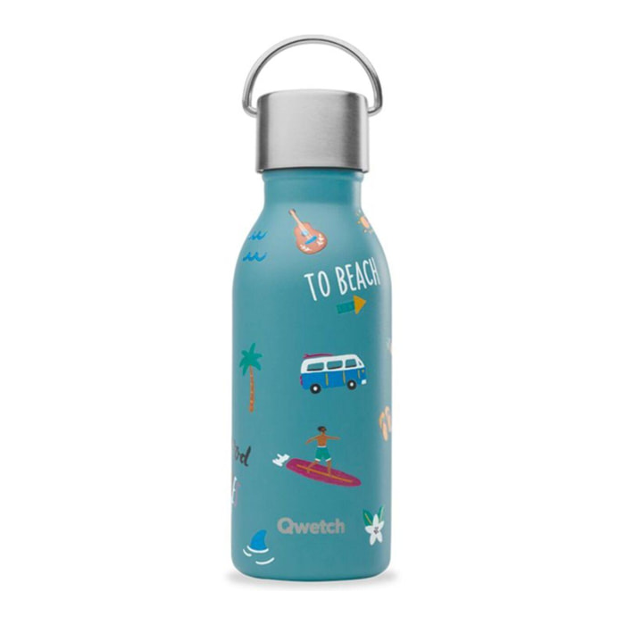 Bouteille isotherme QWETCH isotherme inox Kids Honolulu Bleu 350 ml