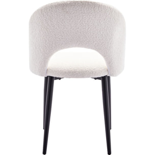 Lot de 2 chaises en tissu bouclette - MOSS