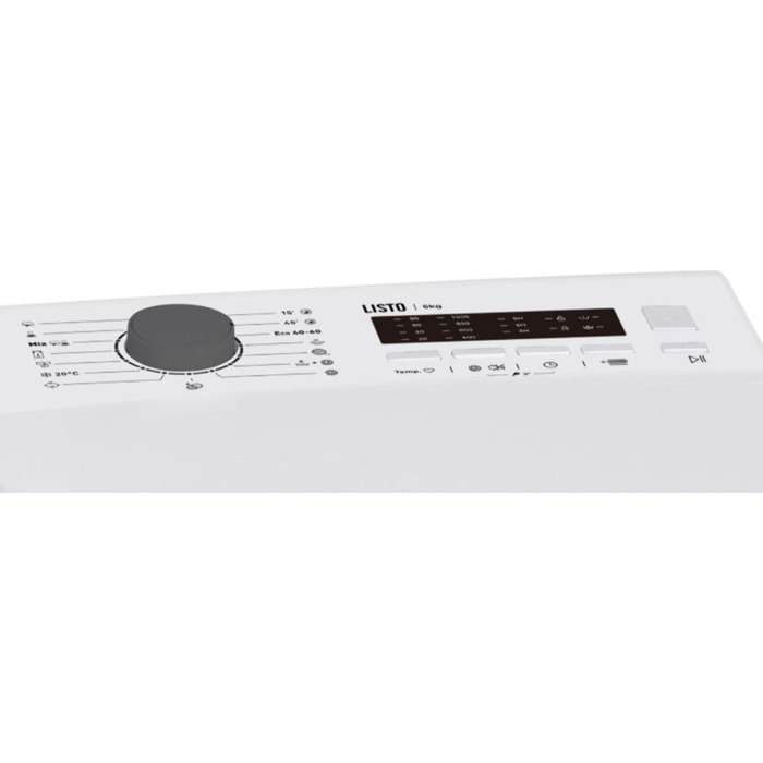 Lave linge top LISTO LT612L1b - 6 kg - 1200 tr/min - Classe C