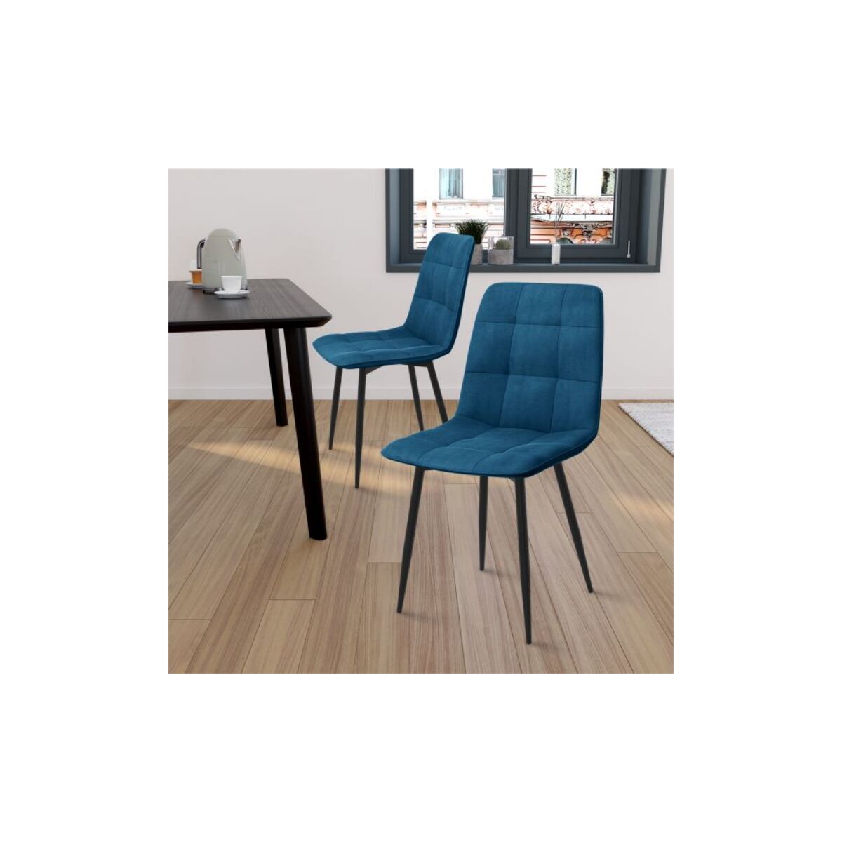 Chaises Linda - Bleu canard