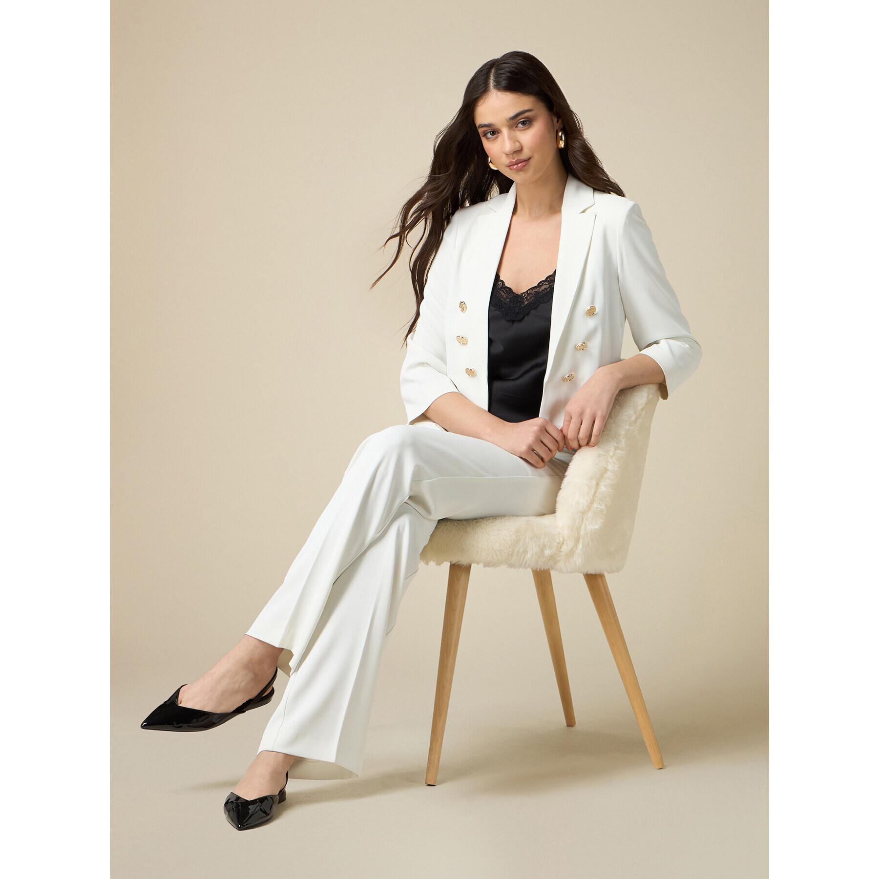 Oltre - Chaqueta blazer corta - Blanco