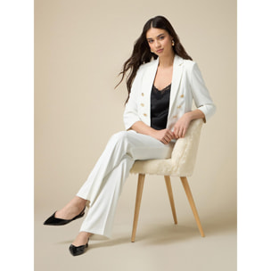 Oltre - Chaqueta blazer corta - Blanco