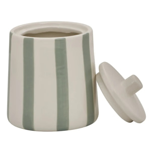 Pot à cotons Strio 10,2 x 12,8 cm vert