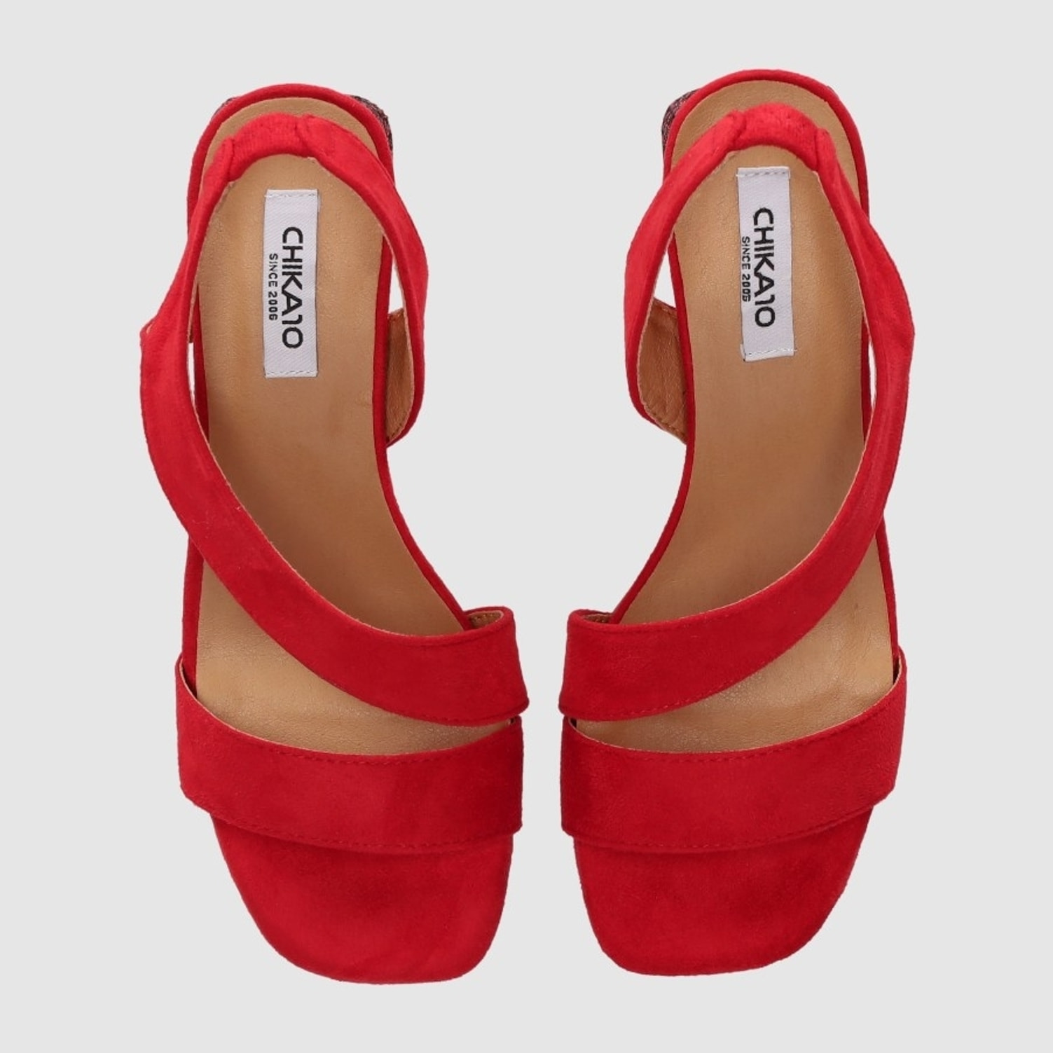 Sandalias de Tejido - Rojo - Tacón: 5 cm