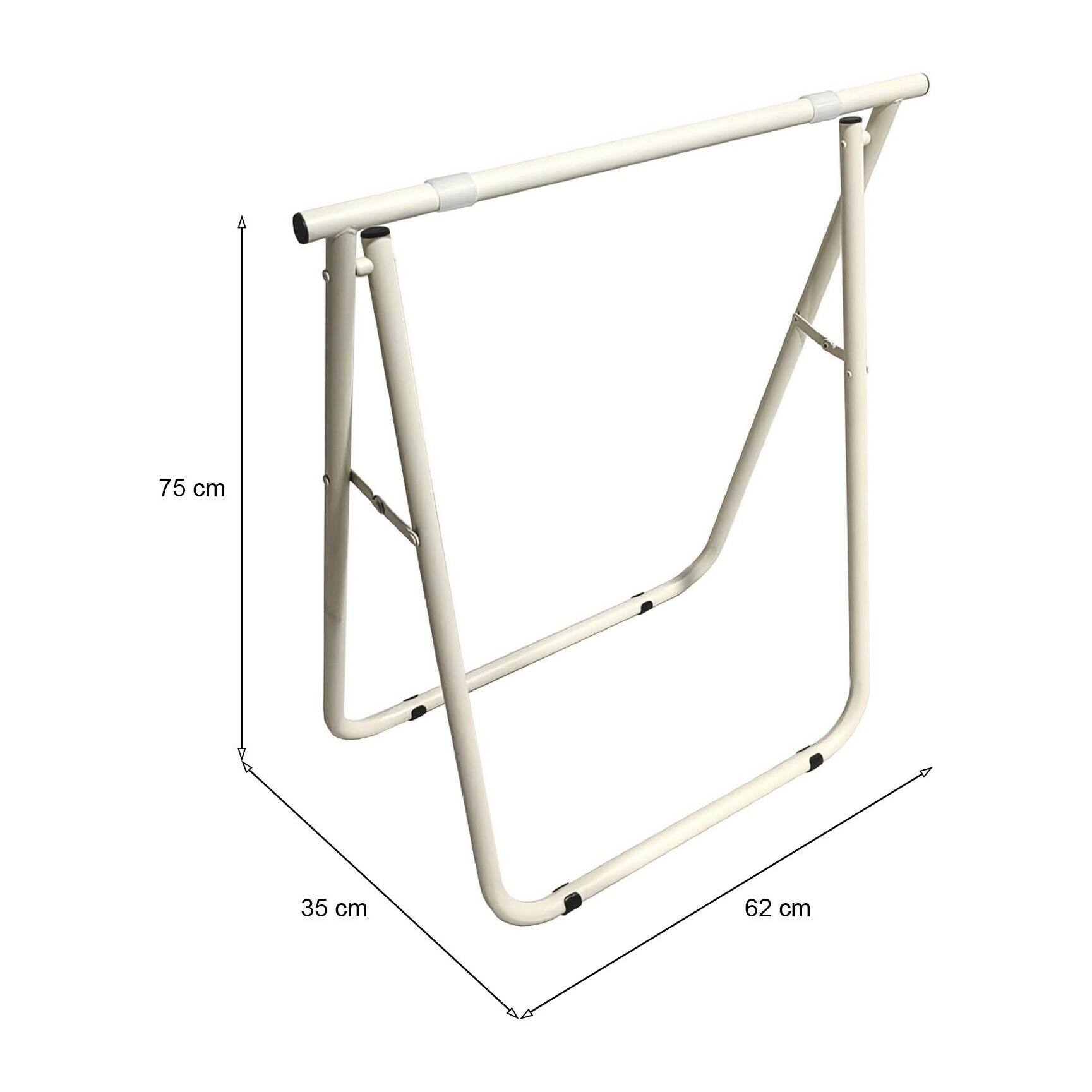 Cavalletto Osimo, Complemento d'arredo, Articolo decorativo, Accessorio d'arredo, 62x35 h75 cm, Panna