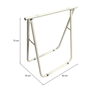 Cavalletto Osimo, Complemento d'arredo, Articolo decorativo, Accessorio d'arredo, 62x35 h75 cm, Panna