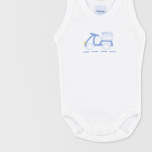 Body Tirante Sport Estampado 1X1 Blanco Talla 1