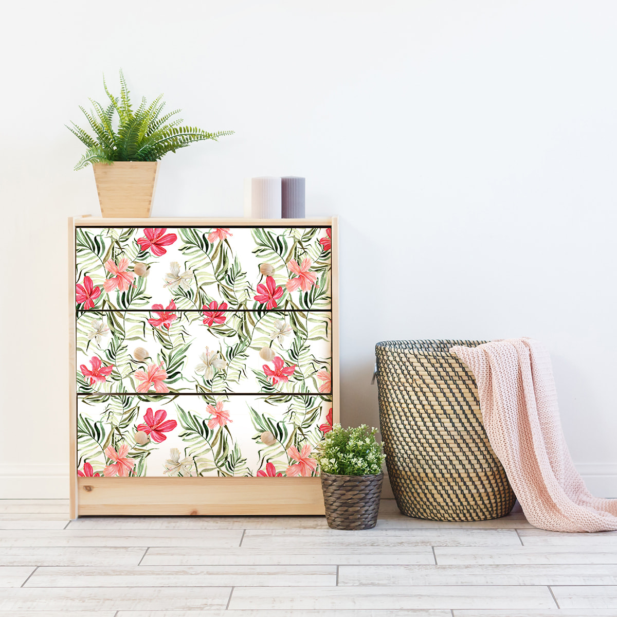 Sticker meuble tropical benyapa 60 x 90 cm