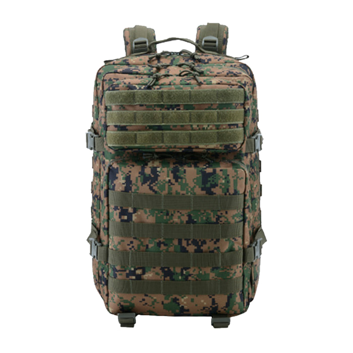 Mochila táctica militar de 45 Litros con sistema Molle de gran capacidad e impermeable. Perfecta para emergencias, días de caza, senderismo y acampadas.