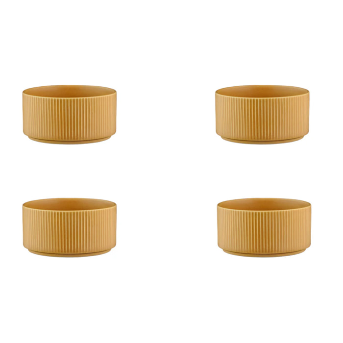 Bol SCANDI Ø12cm - 4 pièces - Ocre