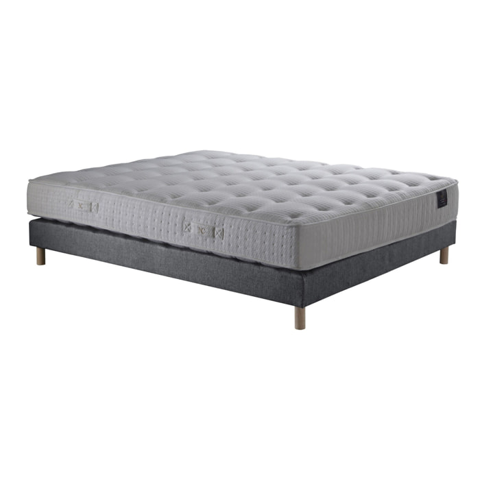Ensemble matelas ressorts ensachés, COMETE + sommier 11 cm