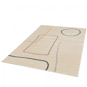 Tapis salon et chambre tissé motif abstrait GEPE