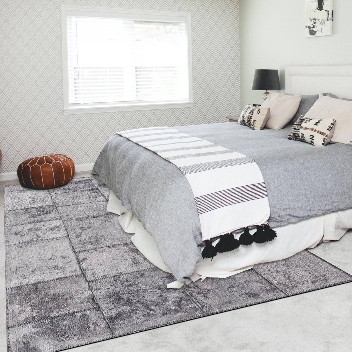 Tapis kilim tissé en coton motif géométrique GUTE