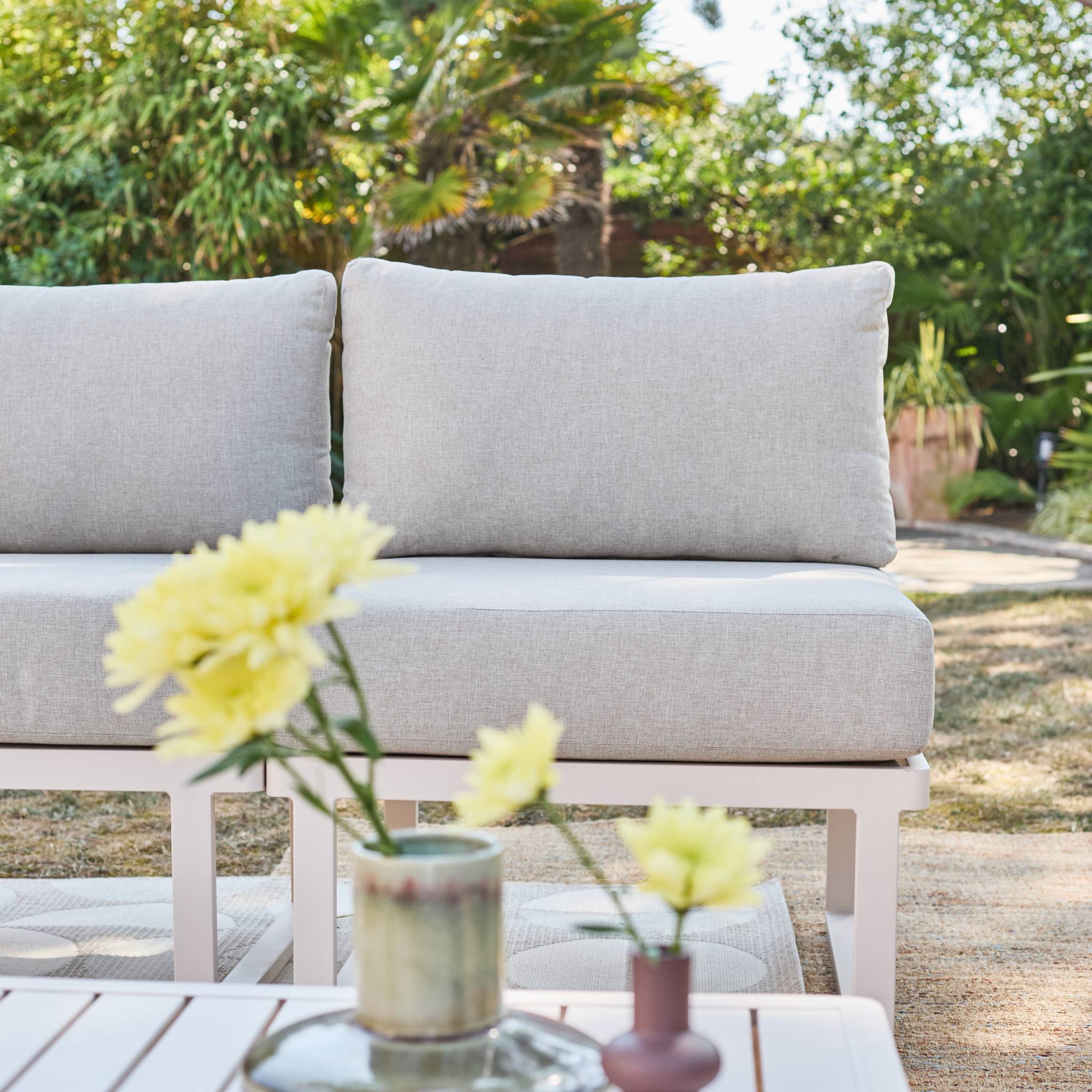 Salon de jardin modulable aluminium 4 places CLEA