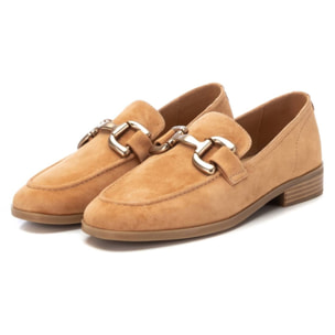 Zapato mocasín de piel camel