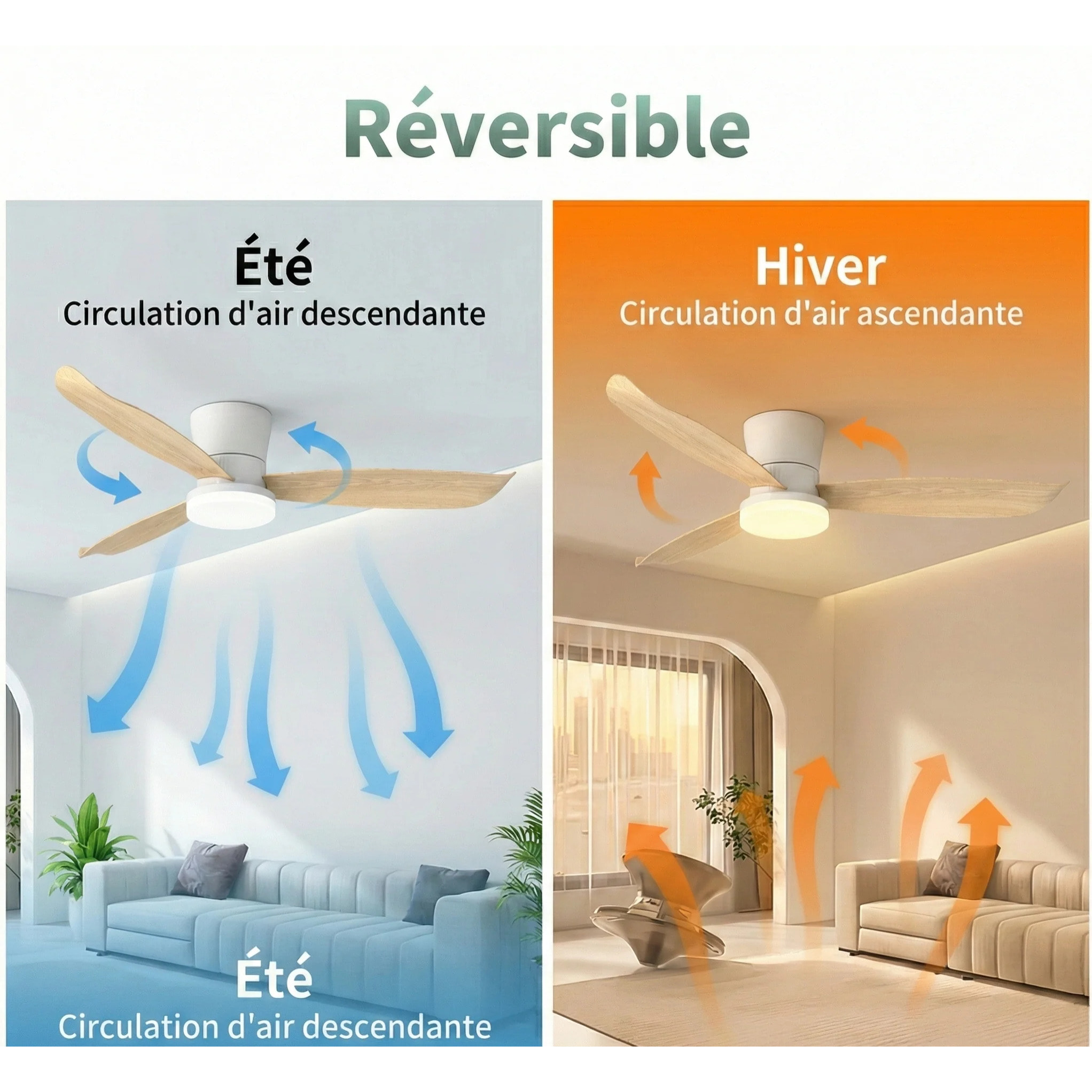 Ventilateur Plafond LED BOREAL D107CM
