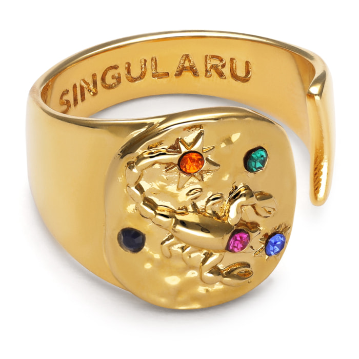 Anello Organic Colors Zodiac Placcato Oro
