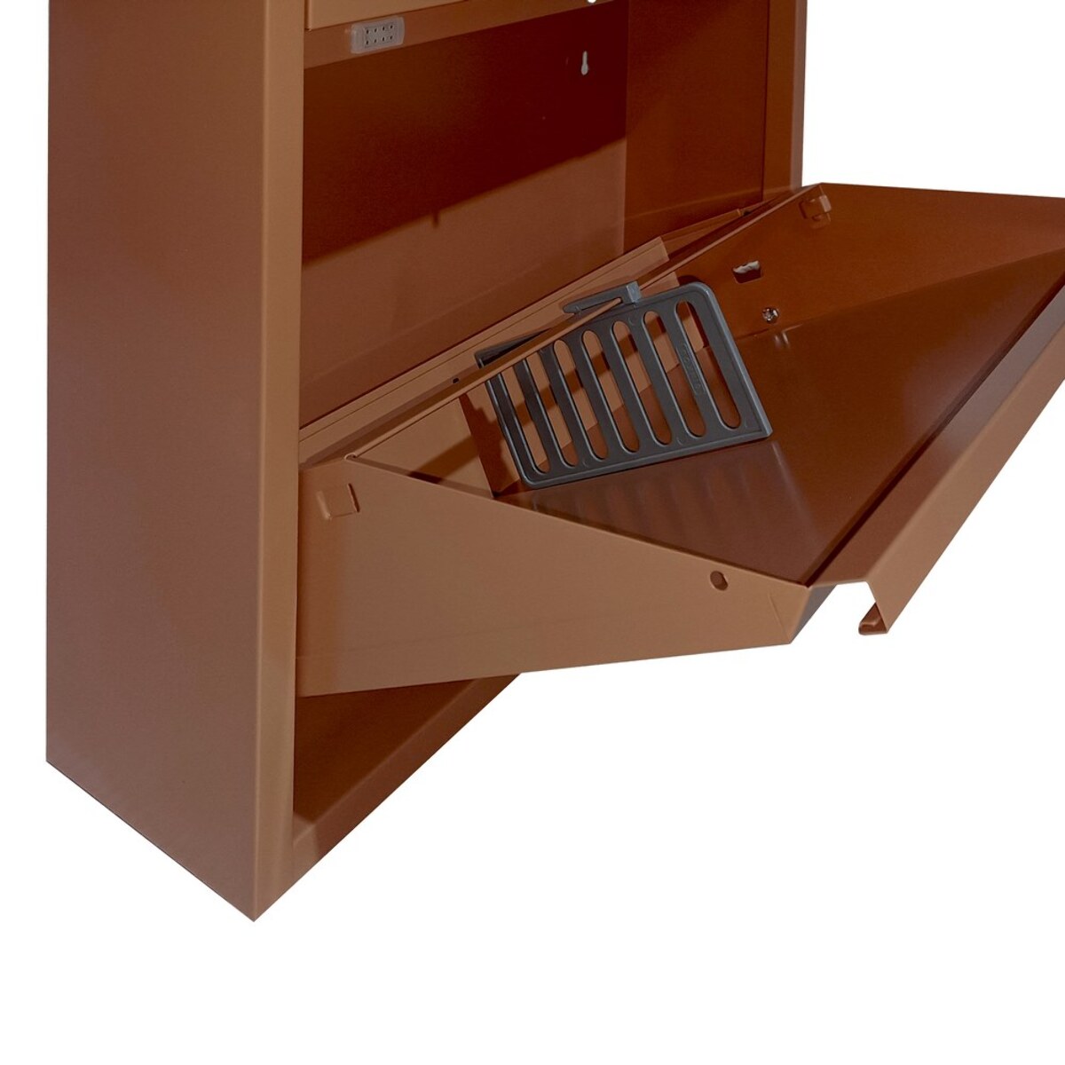 Scarpiera 4 ante in metallo mattone 80x14,2x136 cm - Emy