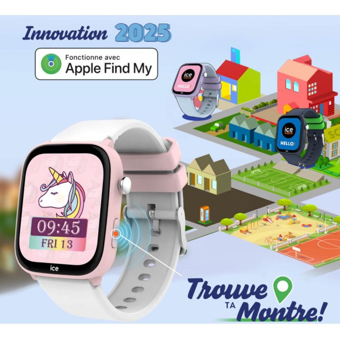 Montre connectée ICEWATCH Ice Smart Junior 3.0 Find My Rose/Blanc