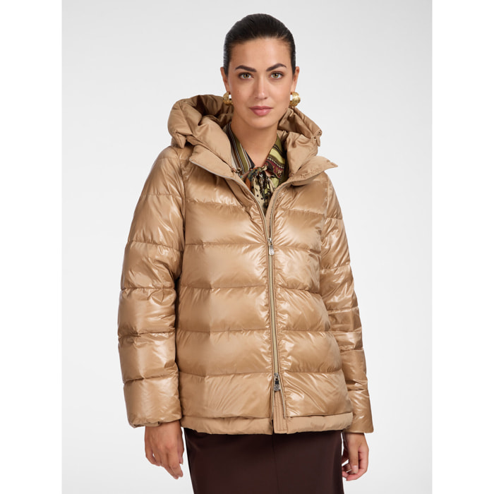 Elena Mirò - Piumino lightweight in nylon trapuntato - Beige