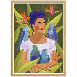 Affiche - Frida and birds - Raissa Oltmanns