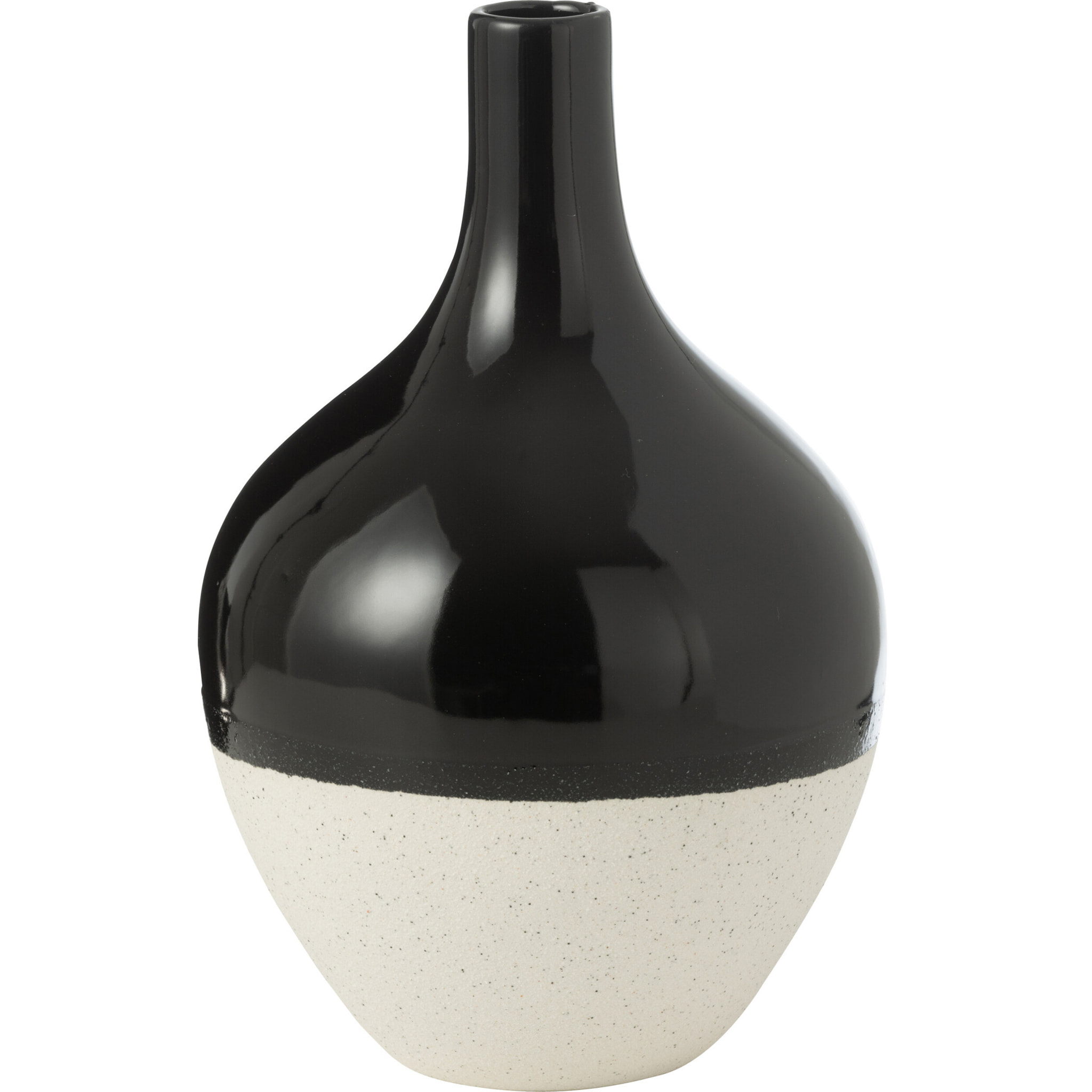 J-Line vase Iva - porcelaine - noir/blanc - large - Ø 21 cm