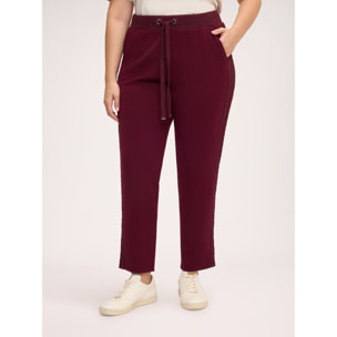 Fiorella Rubino - Jogger in misto modal con coulisse - Bordeaux