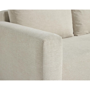 Canopy - canapé d'angle réversible - 4 places - convertible avec coffre - en tissu texturé - Beige