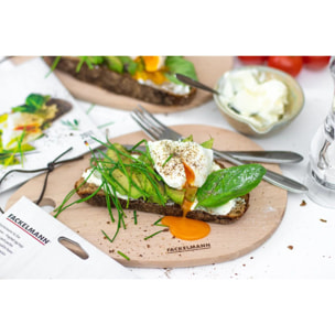 Planche à découper ovale en bois FSC 19 x 28 cm Fackelmann Nature