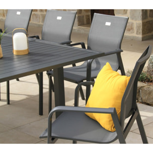 Ensemble table et chaises de jardin  - Gris Anthracite - GUETHARY