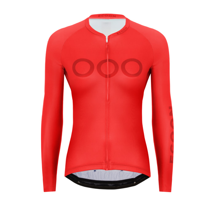 Maillot de manga larga ECOON modelo Tourmalet Women en color Rojo