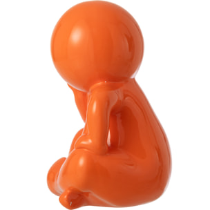 J-Line Figurine Marcel - polyrésine - orange foncé