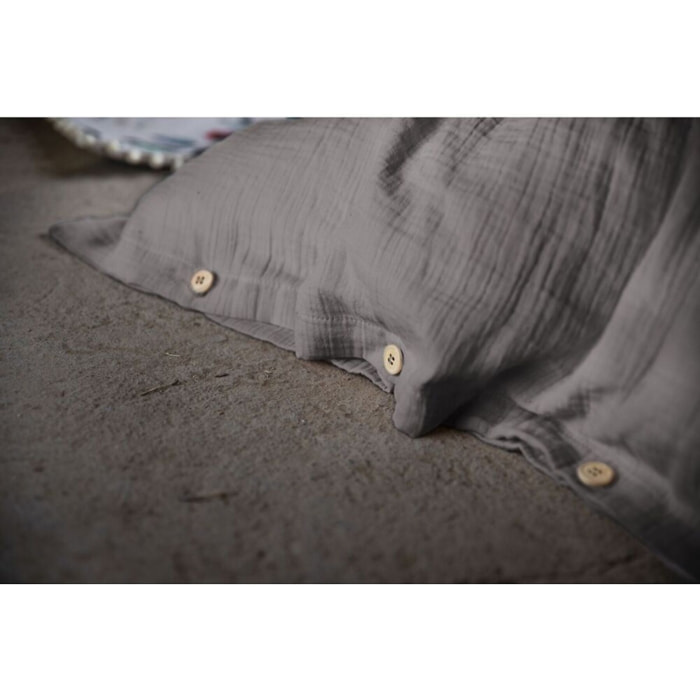 Housse De Couette 100% gaze De Coton Granit