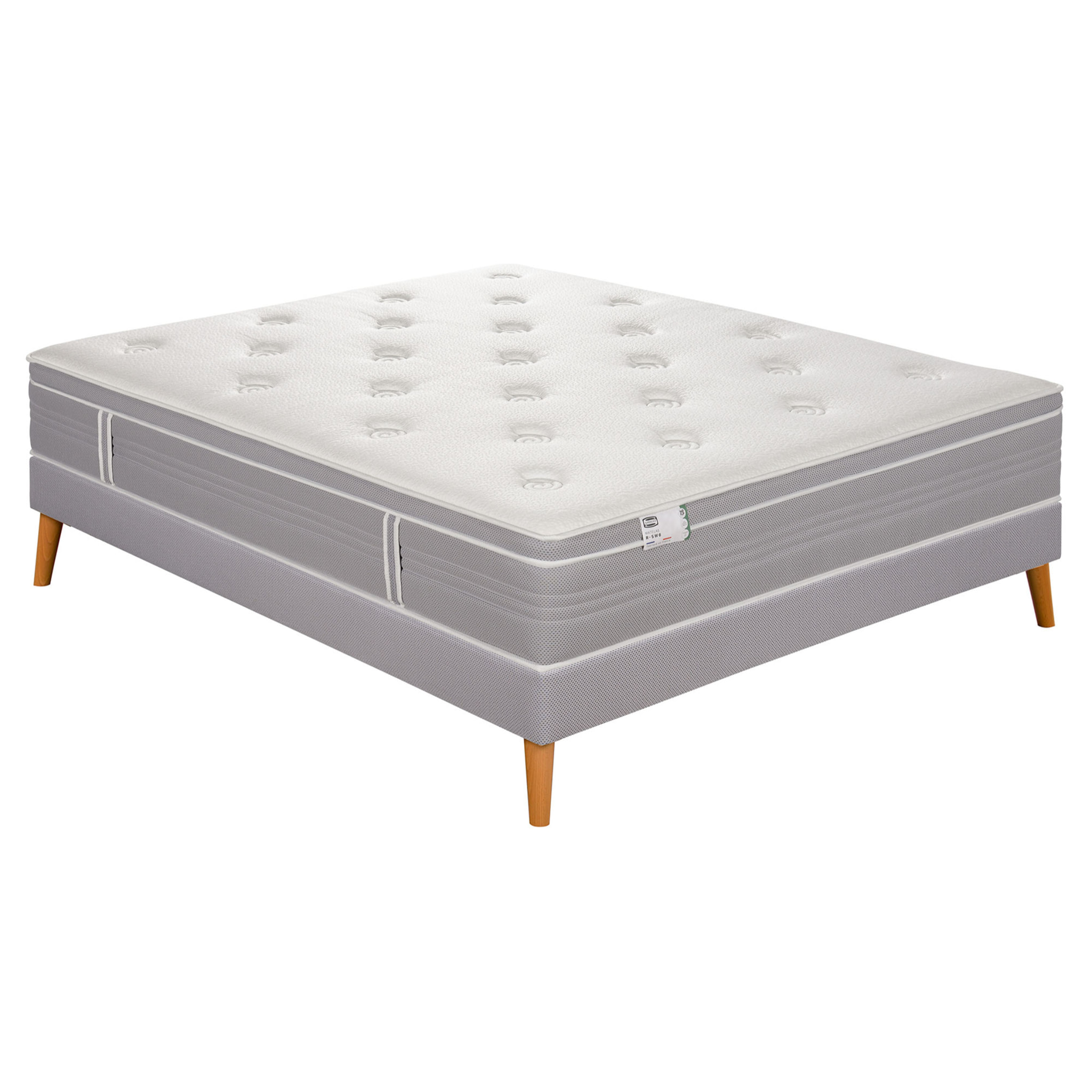 Ensemble L ELEGANT, matelas H30 ressorts ensachés, ferme, sommier