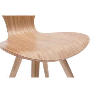 Chaises vintage en bois clair (lot de 2) NORDECO
