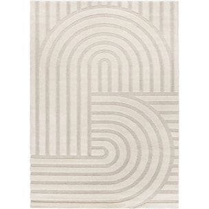 SNOWY Alfombra con relieve de estilo escandinavo en blanco, varias medidas disponibles.
