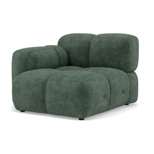 Grace - module d'assise gauche en velours texturé - Vert