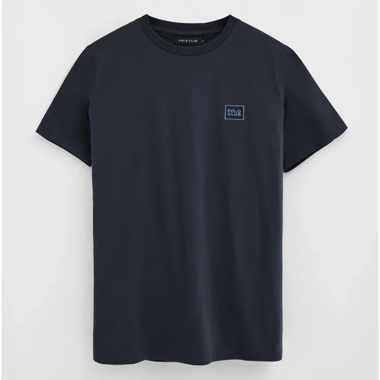 Camiseta azul marino de corte recto con parche Polo Club