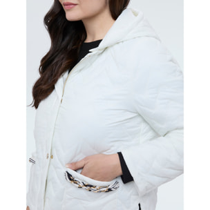 Fiorella Rubino - Plumífero acolchado con motivo chevron - Blanco