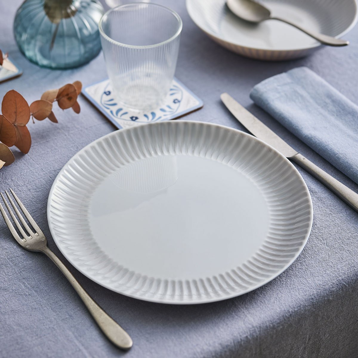 6 platos llanos grises 25 cm Cottage - Luminarc